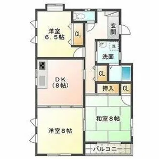 若葉と陽だまりのラ・ルーチェ【2階】の間取り