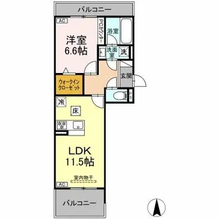 ヴェル・エリタージュ【1階】の間取り