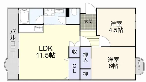 メゾン藤本【302号室】の間取り