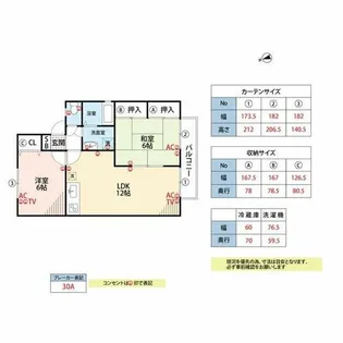 セジュールIMAMURA C棟【207号室】の間取り