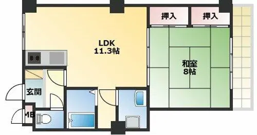 グランドシャトー明石【303号室】の間取り