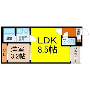 愛知県名古屋市中村区五反城町1丁目【アパート】の間取り