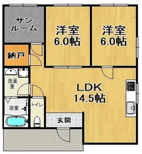 マルイマンション【6階】の間取り