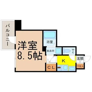 エステムプラザ名古屋栄プレミアム【14階】の間取り