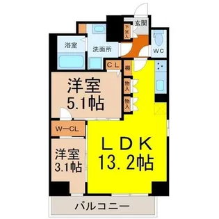 クレストタワー栄【11階】の間取り