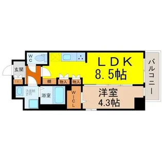 クレストタワー栄【5階】の間取り