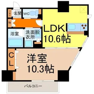 Gramercy Shiromi-dori【12階】の間取り