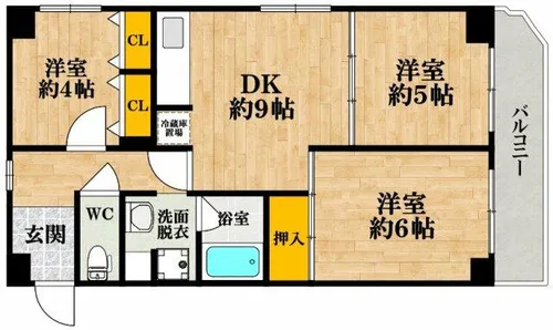 ロイヤル住吉公園【4階】の間取り