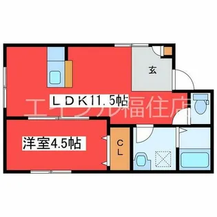 アトリア月寒【3階】の間取り