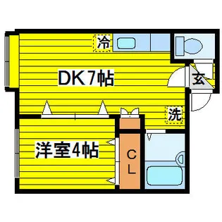 グランシティ光星【2階】の間取り