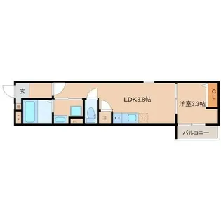 1LDKの間取り画像