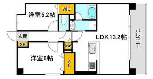 クリアコート元町【3階】の間取り