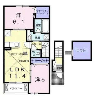 ミロワール【2階】の間取り