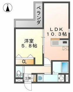 Aria塚口2【1階】の間取り