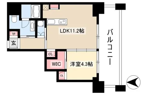 栄タワーヒルズ【1607号室】の間取り