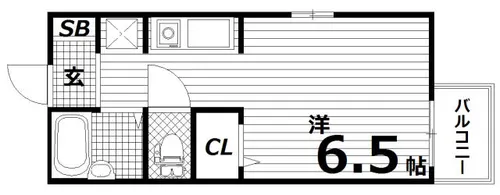 クレベール萩【2階】の間取り