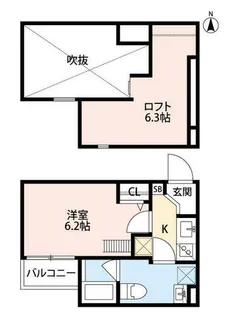 兵庫県尼崎市東園田町9丁目【アパート】の間取り