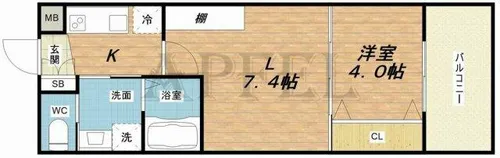 KAUNIS都島【4階】の間取り