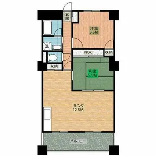 宝グランドハイツ【211号室】の間取り