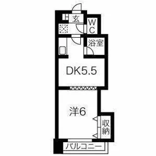 ル・セーヌ札幌【6階】の間取り