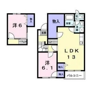 グランデカメリア山の手Ⅰ【202号室】の間取り