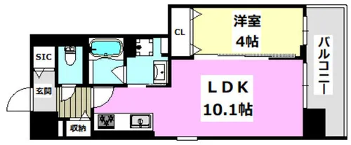 コーポラス京橋【8階】の間取り