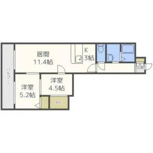 AKR北円山【4階】の間取り