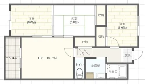 ブエナビスタ高砂【2階】の間取り