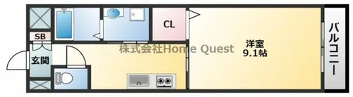 INOVE長瀬Ⅱ【3階】の間取り