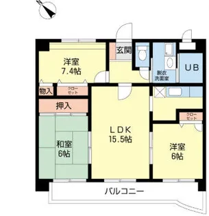 ベリーテ【0201号室】の間取り