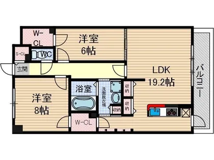 イーストコートアイ別院町【3階】の間取り