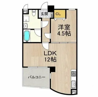 フェルザ今宮戎【5階】の間取り