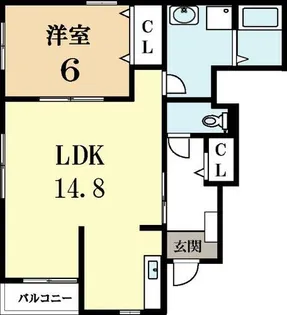 京都府城陽市観音堂西畑【アパート】の間取り