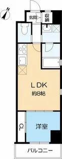ハピネス六甲道【602号室】の間取り