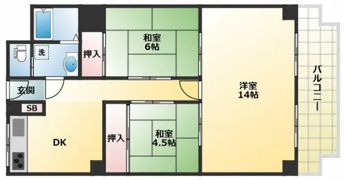 3DKの間取り画像