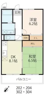 SUN SHINE南草津【304号室】の間取り