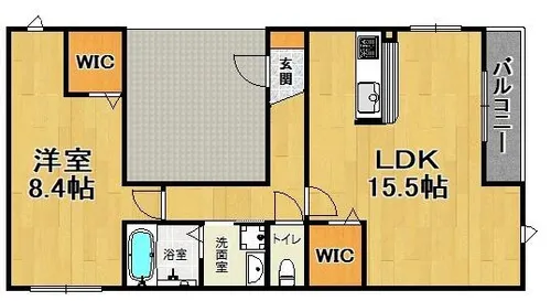 ベルーディア下山手【2階】の間取り