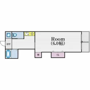 キオズ梅田ウエスト【3階】の間取り