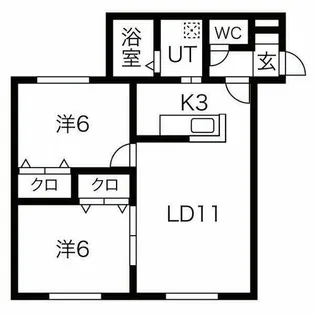 MTガーデン発寒中央【201号室】の間取り