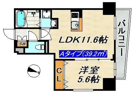 SDグランツ新神戸ステーションフロント【8階】の間取り