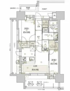 アクタス福岡県庁前グランネクスト【7階】の間取り