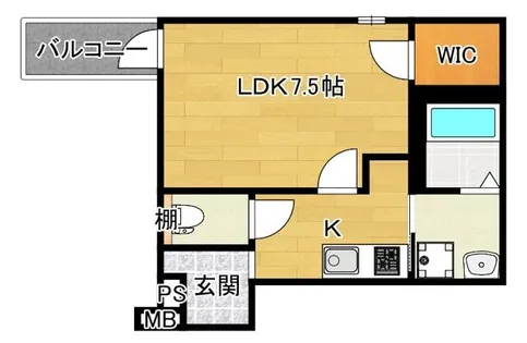 フジパレス豊里中央公園Ⅱ番館【3階】の間取り