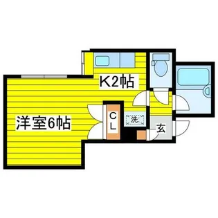 明日香ハイツ【2階】の間取り