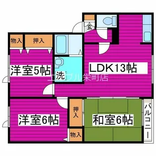 北海道札幌市東区北四十三条東4丁目【アパート】の間取り