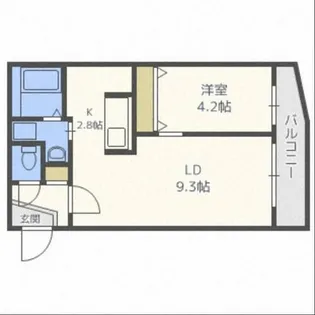 フロレゾン学園前【405号室】の間取り