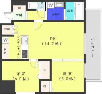エクレール【5階】の間取り