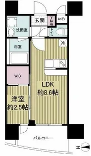 セレニテ中崎町リアン【13階】の間取り