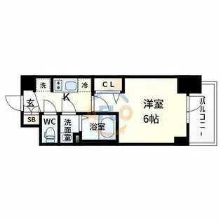 プレサンス新大阪ストリーム【8階】の間取り