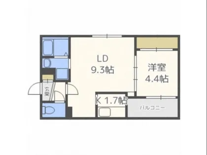 ボア ソルテ平岸【4階】の間取り