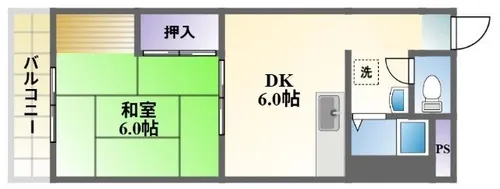 コーポトーチク【202号室】の間取り